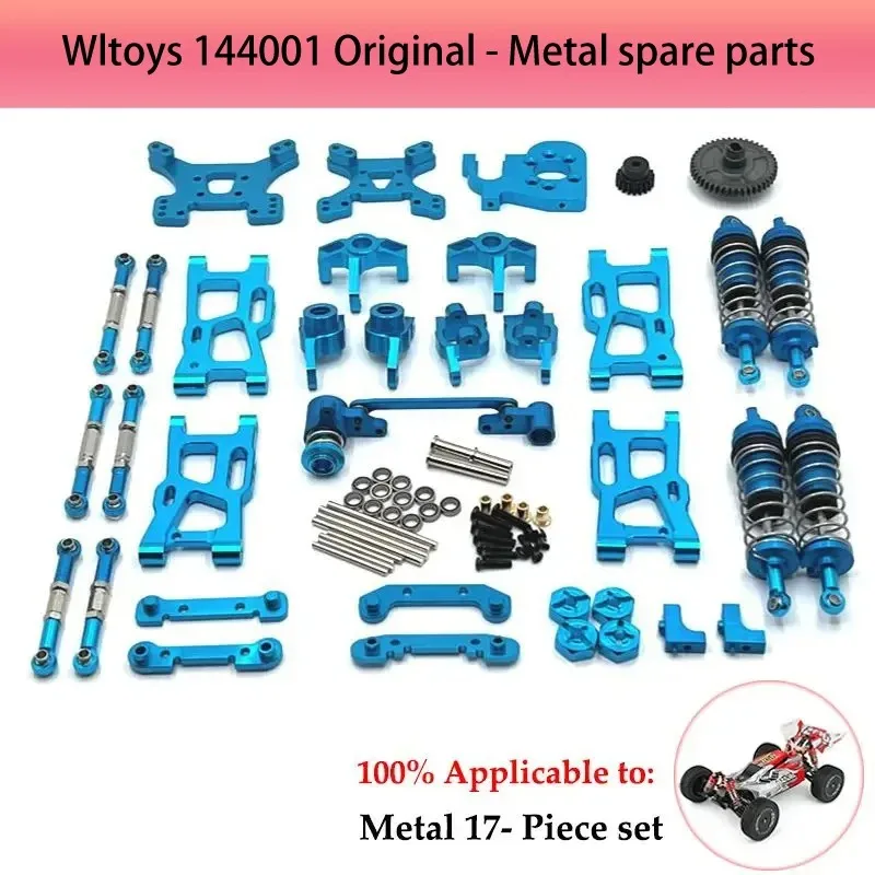 Wltoys 144001 144010 124007 124008 124016 124017 124019 metalowe zawieszenie wahacze kierownicy miska piasty zestaw dla części zamienne