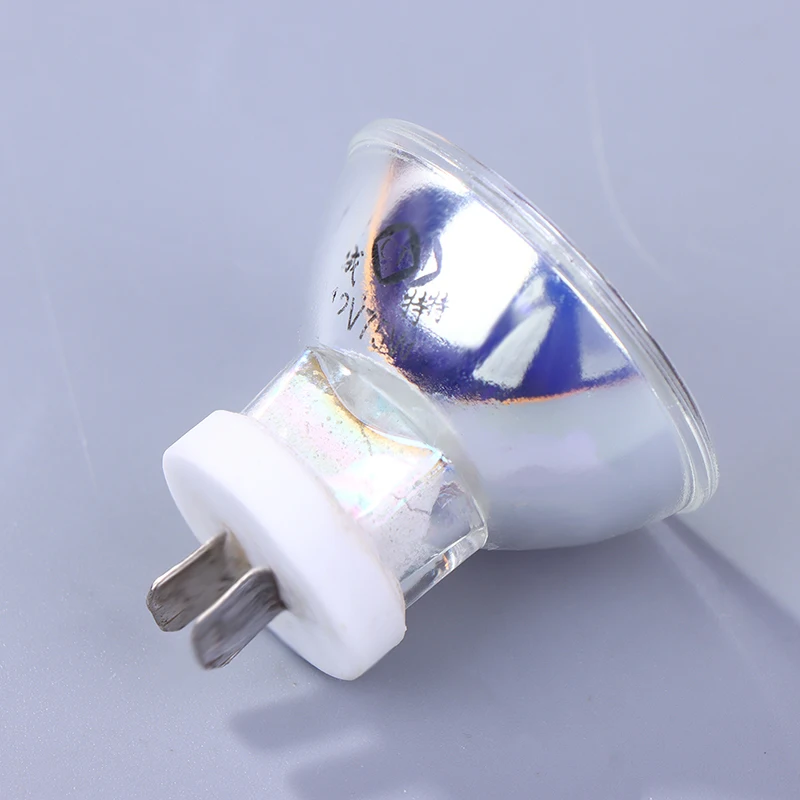 Round/Flat Plug Dental Bulb 12V 75W Dental Chair Halogen Bulb G5.3-4.8 Base Socket Cup Curing Lamp Teeth Whitening Spotlight