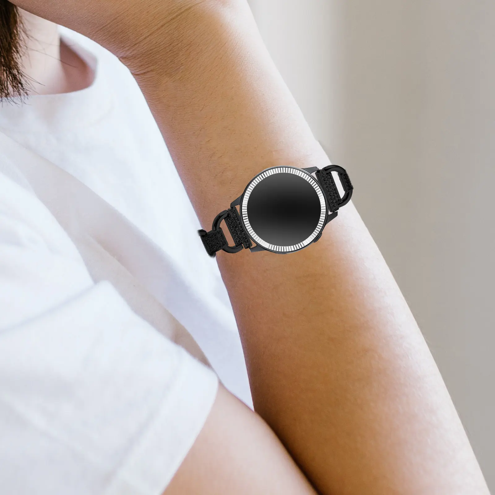 

Stainless Steel Watch Bezel Ring Replacement 46Mm Sturdy Protective Ring Faceplate for Watch4 Classic Smartwatch Frame