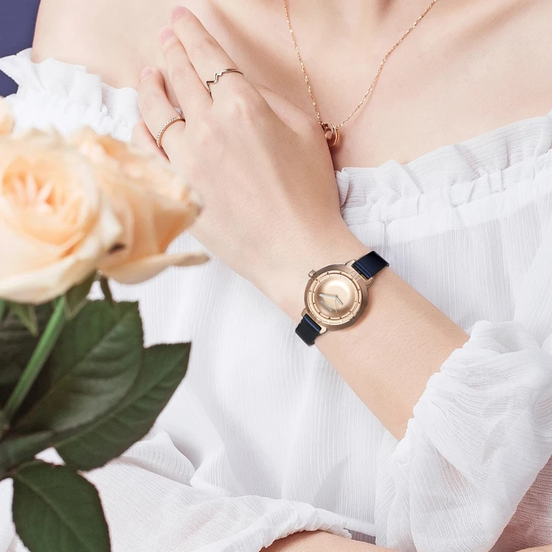 EUTOUR 2025 New Arrival Autumn Luxury Fashion Round Women\'s Elegant Waterproof Quartz Top Clock Girl\'s Watch