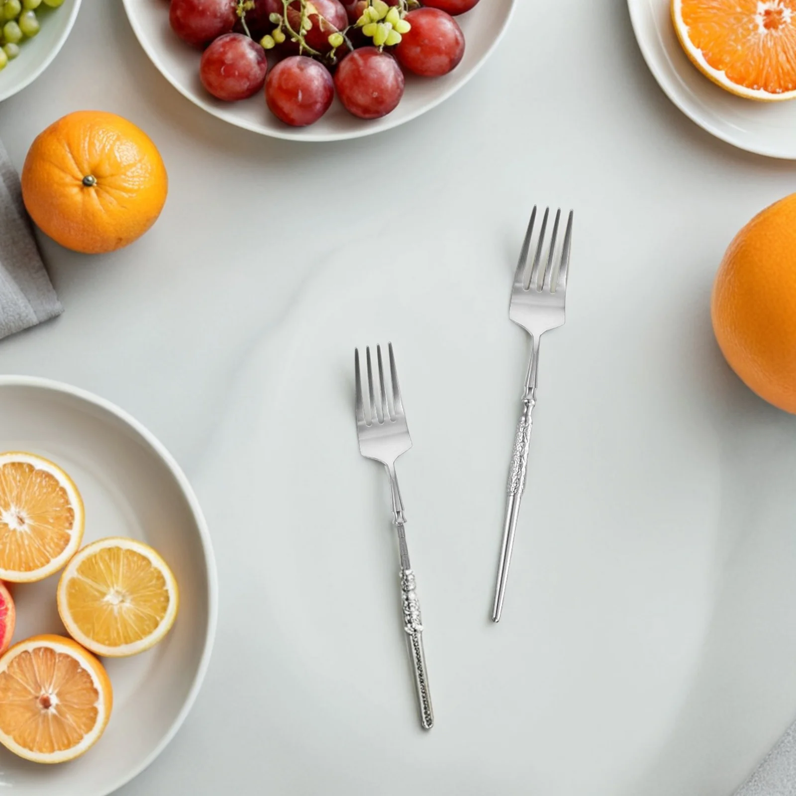 

2Pcs Cutlery Replacement Insert Stainless Steel Detachable Fork Head Upgrade Dinner Salad Tableware Easy DIY Western Fork