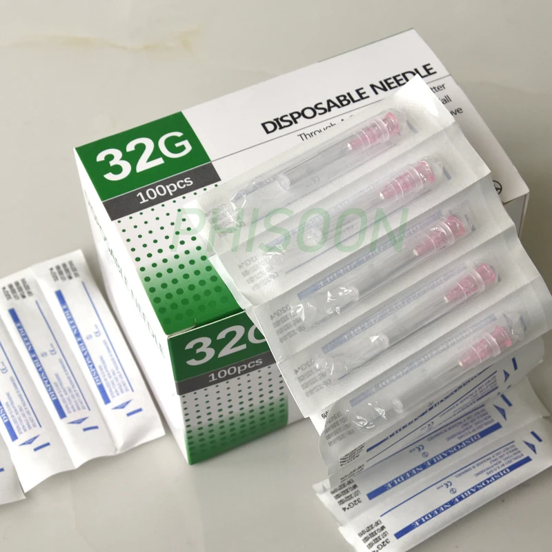 32G 4mm needle Piercing Transparent Syringe Injection glue Clear Tip Cap For Pharmaceutical injection needle 32G 4mm 13mm