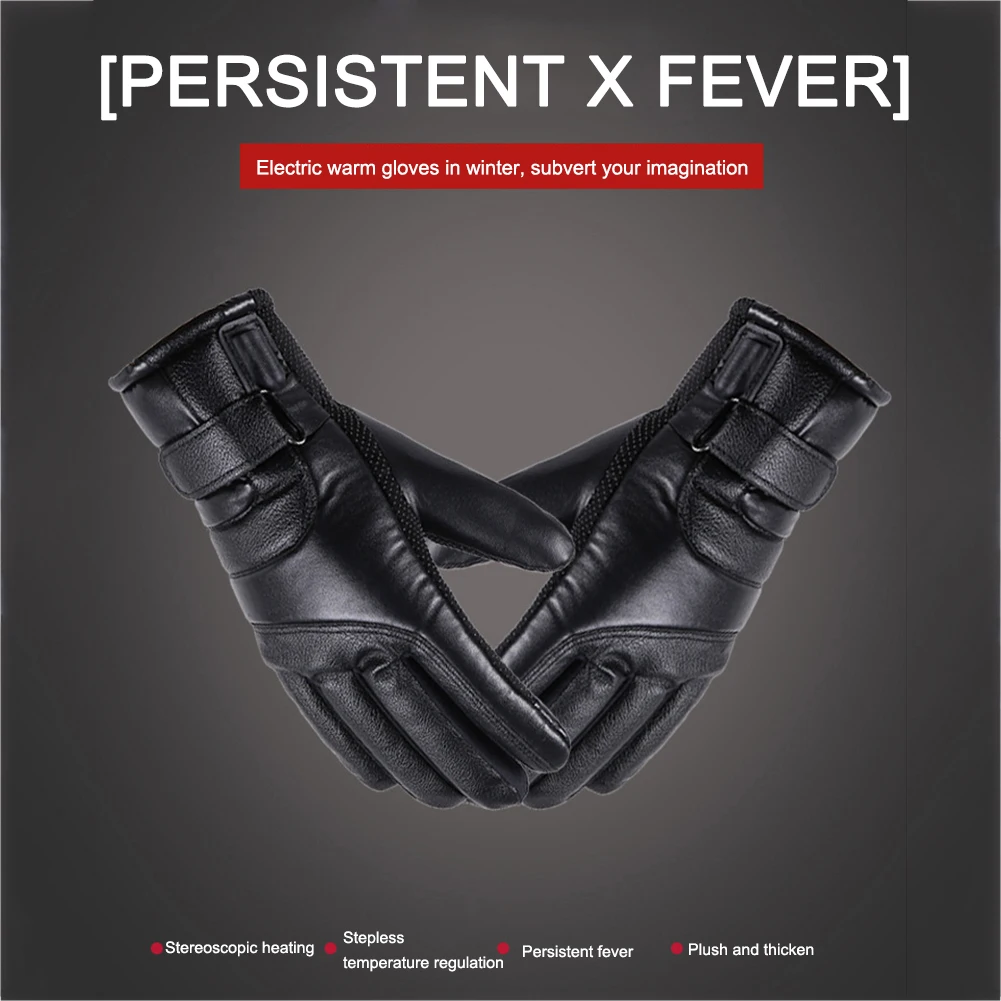 

Heated Full Finger Mittens Touch Screen USB Electric Heating Gloves Ergonomics Constant Temperature for Skiing Riding Hiking