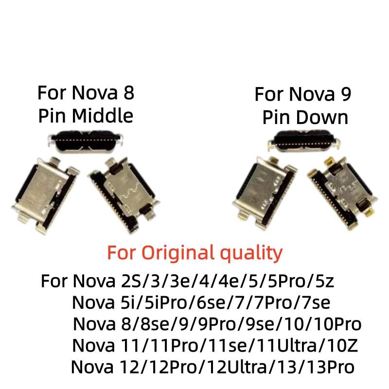 Type C USB Charging Tail Socket Jack Port Dock Plug Connector 18pin For Huawei Nova 2S 3e 4e 5 6se 7 8 9 10 11 12 13 Pro Ultra