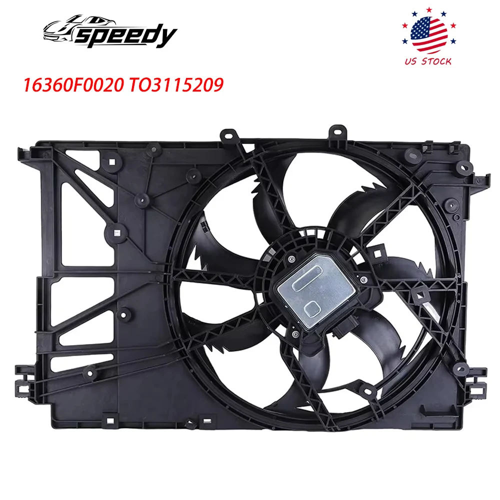 

16360F0020 TO3115209 Radiator Cooling Fan Assembly for 2020-2024 Camry TRD RAV4 TRD Off-Road 1636025030