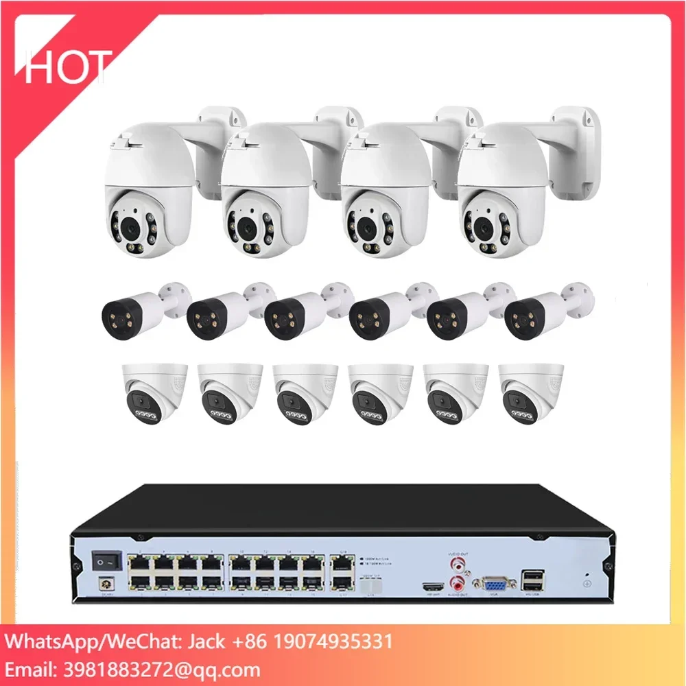 

8MP 4K Ai Face Detection Security Camera System POE NVR Kit CCTV Video Record Outdoor Home Human Audio Surveillance Camera Xmeye