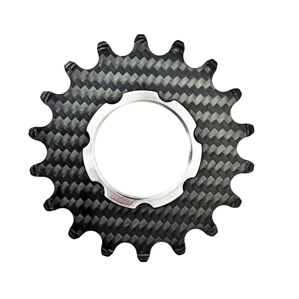 BALUGOE Fahrrad-Schwungrad mit festen Zähnen 15T-20T, Einstufiges Rennrad-Schwungrad aus Carbon, 1/8" dicke Zähne – Detail 8