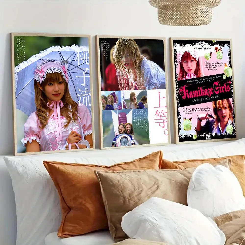K-Kamikaze Girls Movie Poster Modern Home Living Bedroom Bar Hallway Waterproof Wall Art Aesthetic Decor