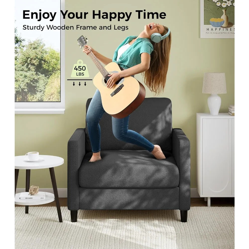 كراسي غرفة المعيشة - كراسي مريحة لقراءة غرفة النوم، إعداد بدون أدوات، تصميم من جميع الخشب #4