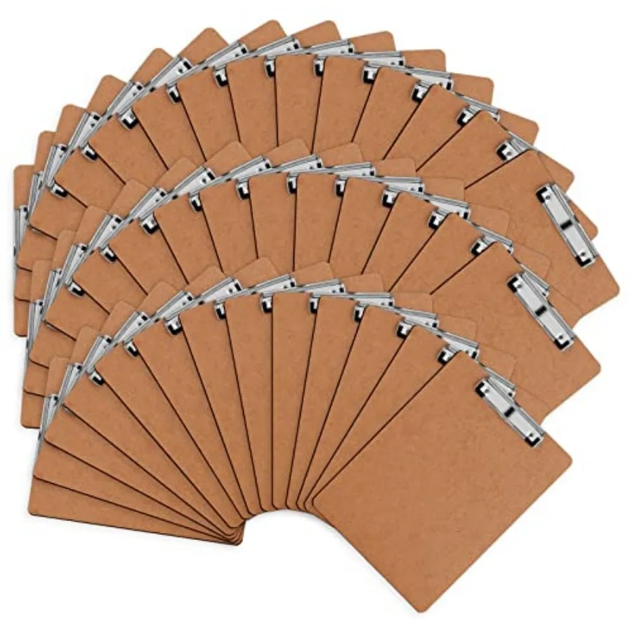 

Clipboards 42 Pack Hardboard Office Clipboards Low Profile Clip Standard A4 Letter Size ECO Friendly