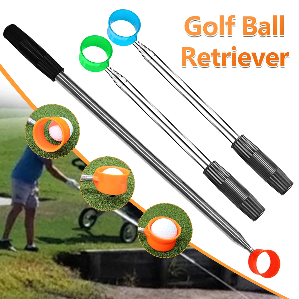 9ft/12ft piłka golfowa Retriever 10 sekcji ze stali nierdzewnej teleskopowy Picker Pick Up Grabber rozszerzalny pomoce szkoleniowe golfowy