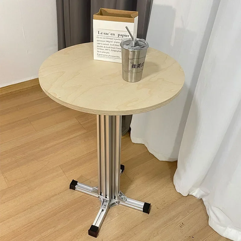 Nordic creative small coffee table birch ocean plate aluminum alloy sofa edge table