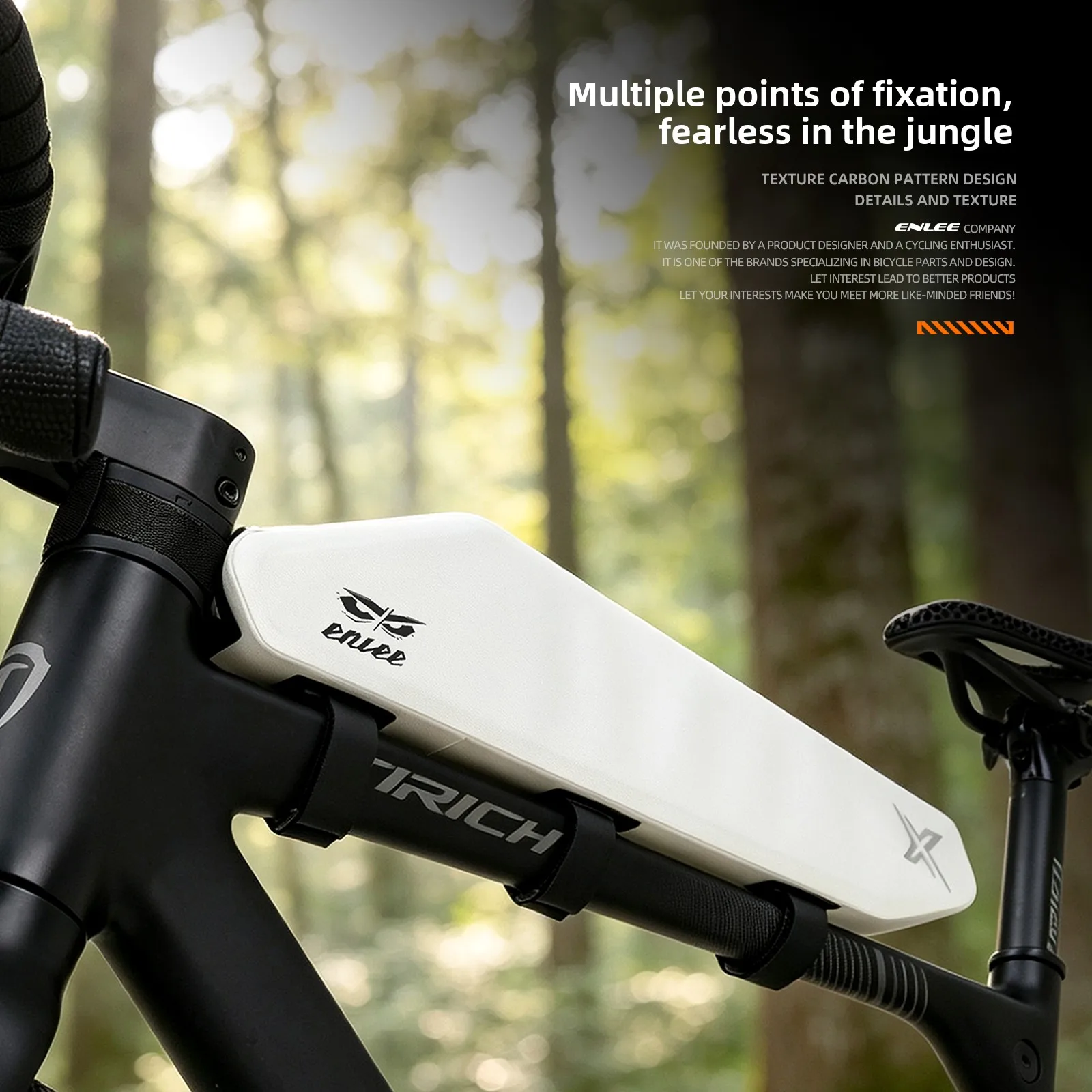 ENLEE Fashion Hard Shell Top Tube Bicycle Bag 1.8L Waterproof Storage Bag Upgraded Gift Bicycle Bag Suitable for Road Vehicles