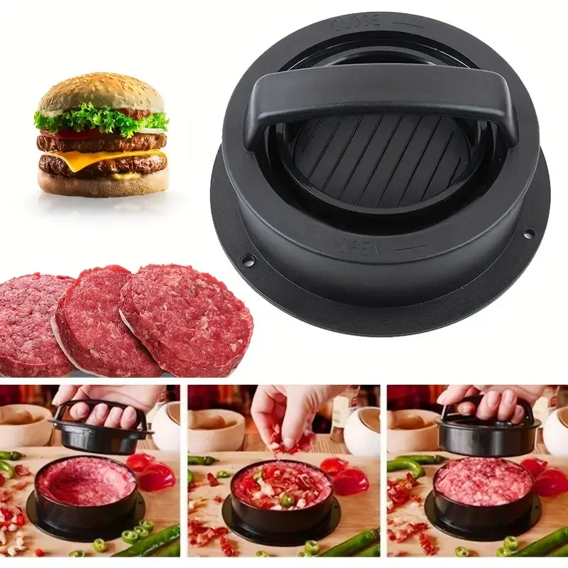 Non Stick Round Hamburger Press Meat Press Cutlets Patty Maker Food Grade Mold For Beef Chicken Veggie Cutlets Kitchen