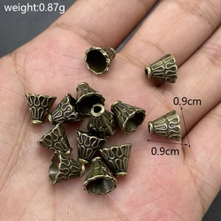30pcs 5 Style Perforated Horn Shaped Spacer Beads Cap Charm Metal Alloy Silver Connector Jewelry Products Accessories Wholesale