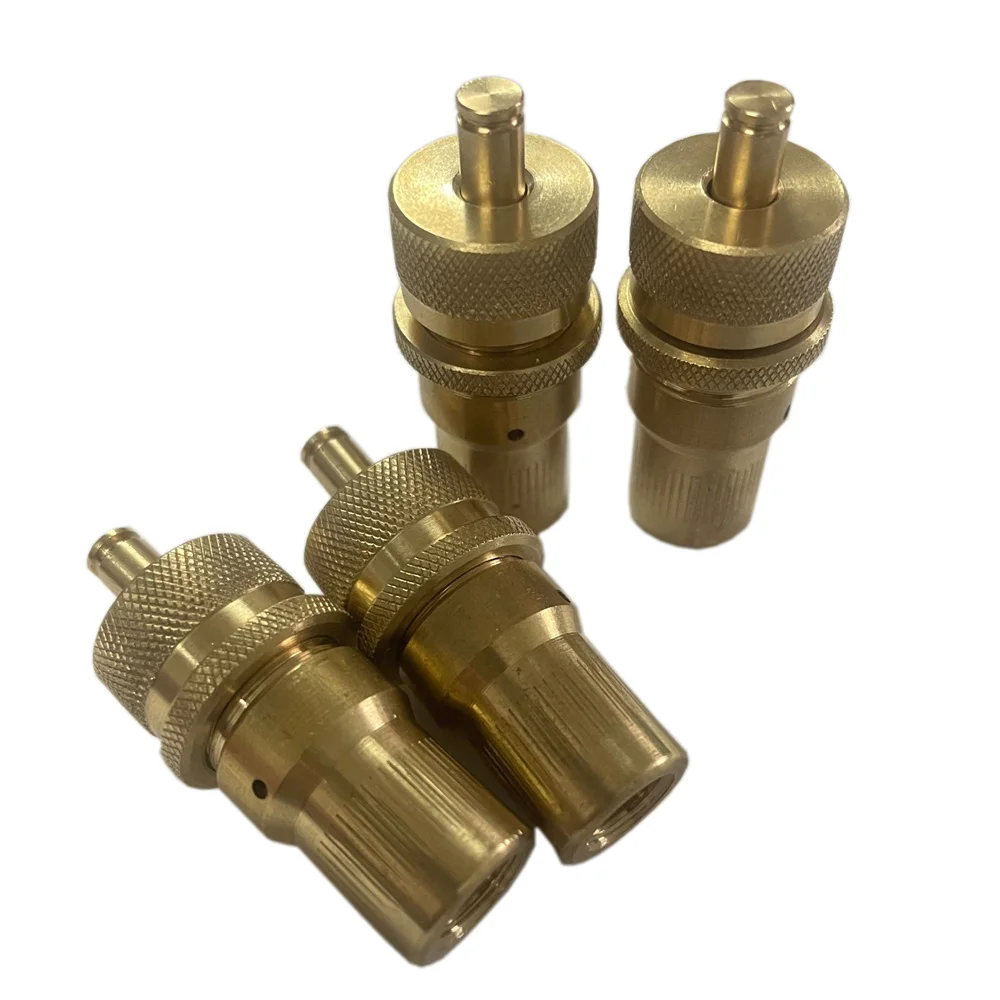 4 Pcs Universal Offroad Brass Tire Deflators Kit Automatic  Tyre Tire Pressure Relief Valve Deflators Bleeder Valve Caps