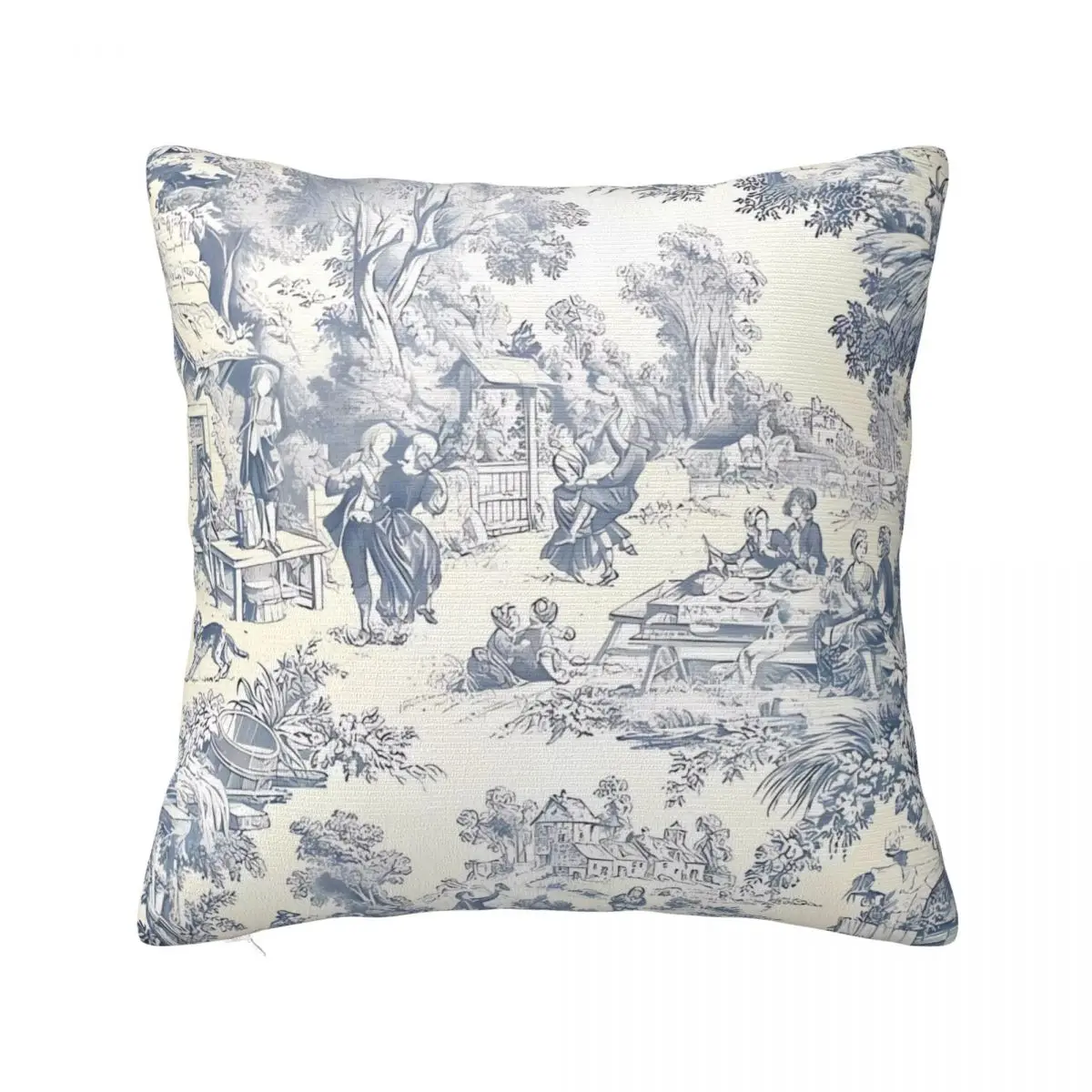 Toile De Jouy Number 2 Pillowcase Cushion Luxury Bedroom Cushion Cover Decorative Pillowcases Customizable