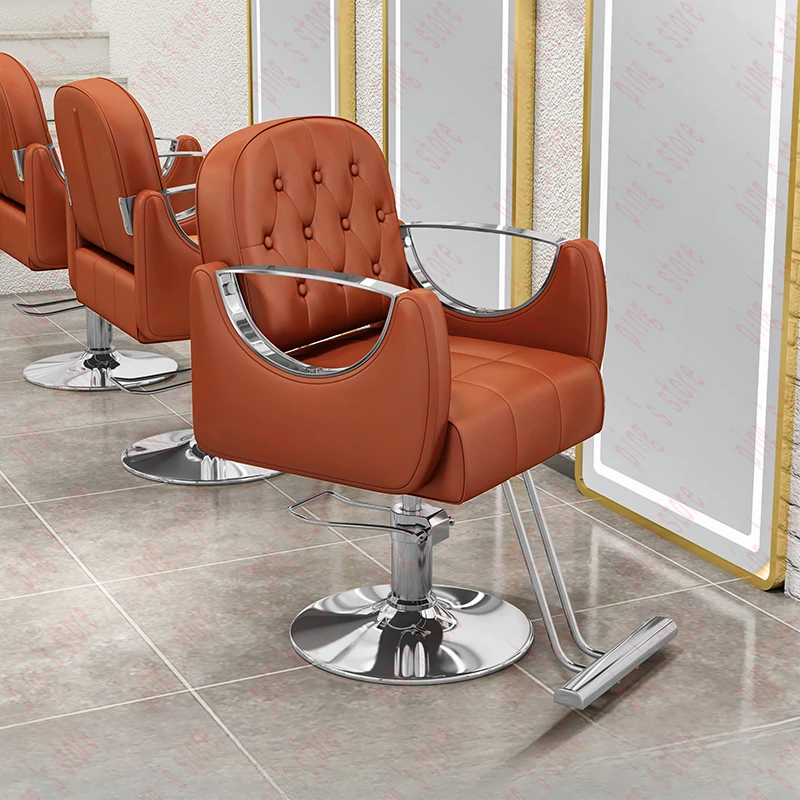 Hairdressing Spa kursi tukang cukur putar ergonomis kecantikan toko profesional furnitur Salon Silla mewah