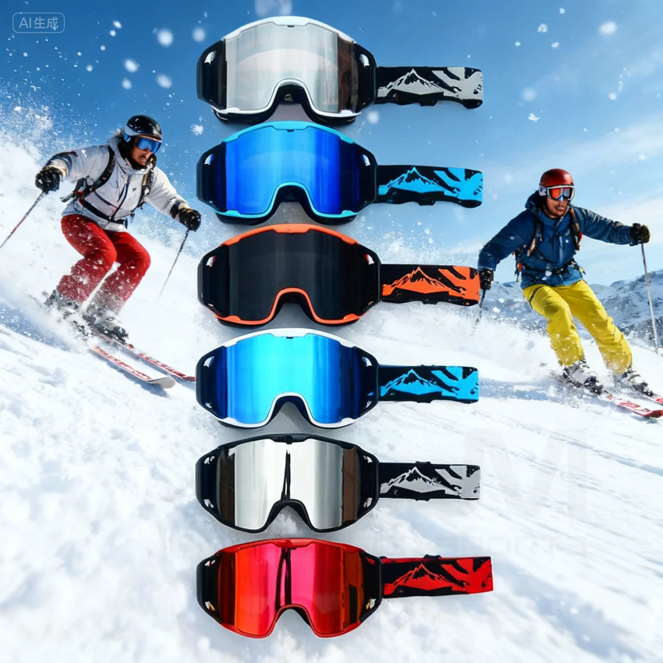 

New Double Layers Anti-Fog Ski Goggles Set UV400 Protection Snowboard Glasses Snowmobile Eyewear Outdoor Sport Googles Ski Mask
