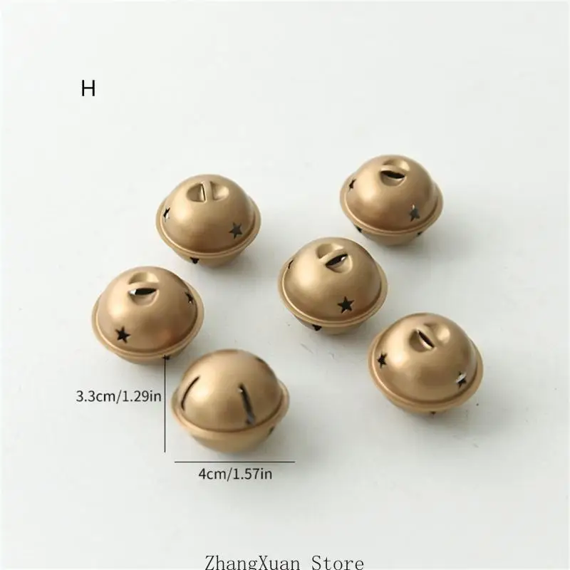 Antike Metallglocken zum Aufhängen, 6er-Set für Weihnachtsbaumkranz, 3 x – Detail 10