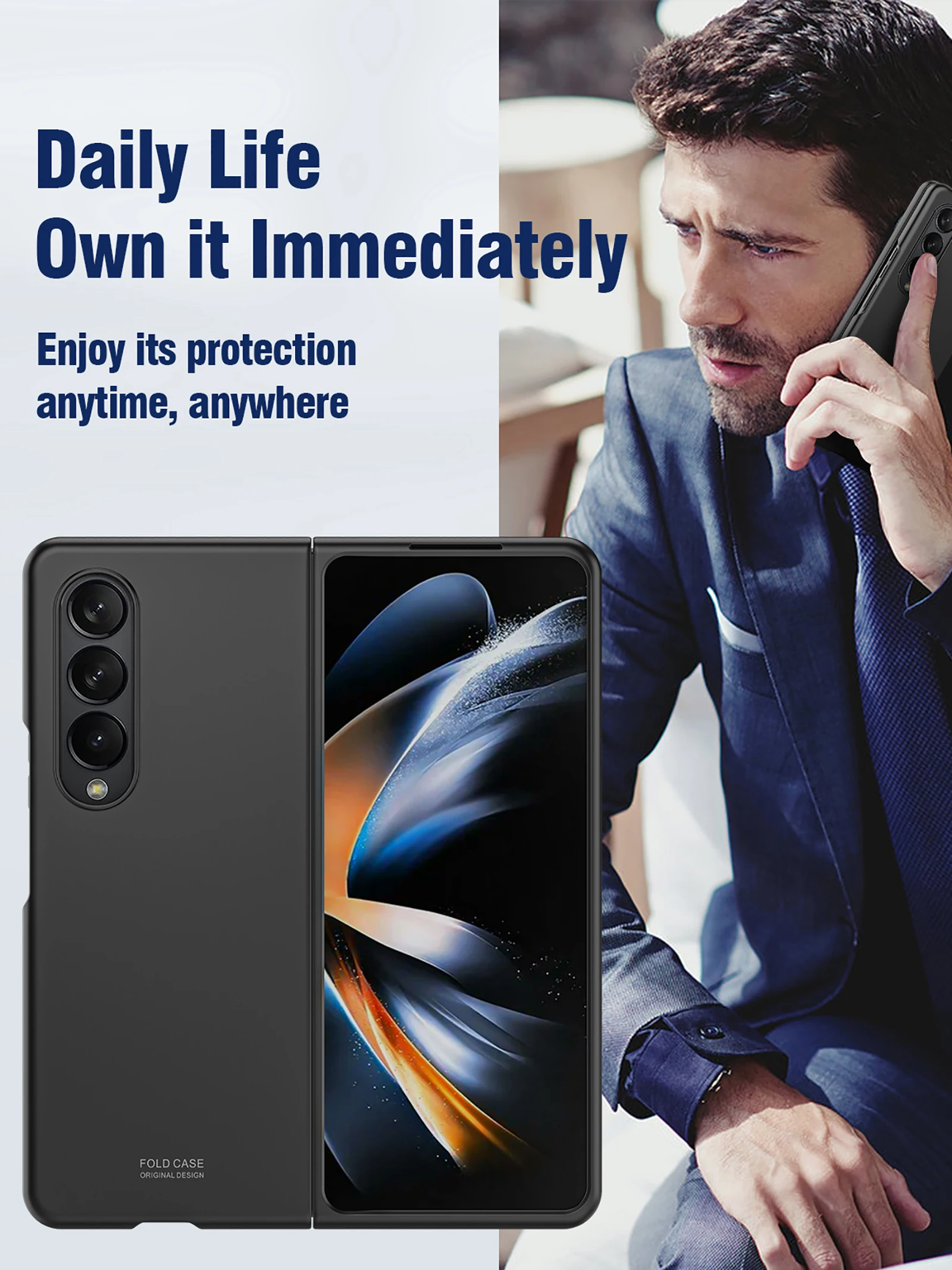 Für Samsung Galaxy Z Fold 4, luxuriös, ultradünn, hautfreundlich, matt, faltbar, stoßfest, Schutz, PC-Hartschale, Zubehör – Detail 7