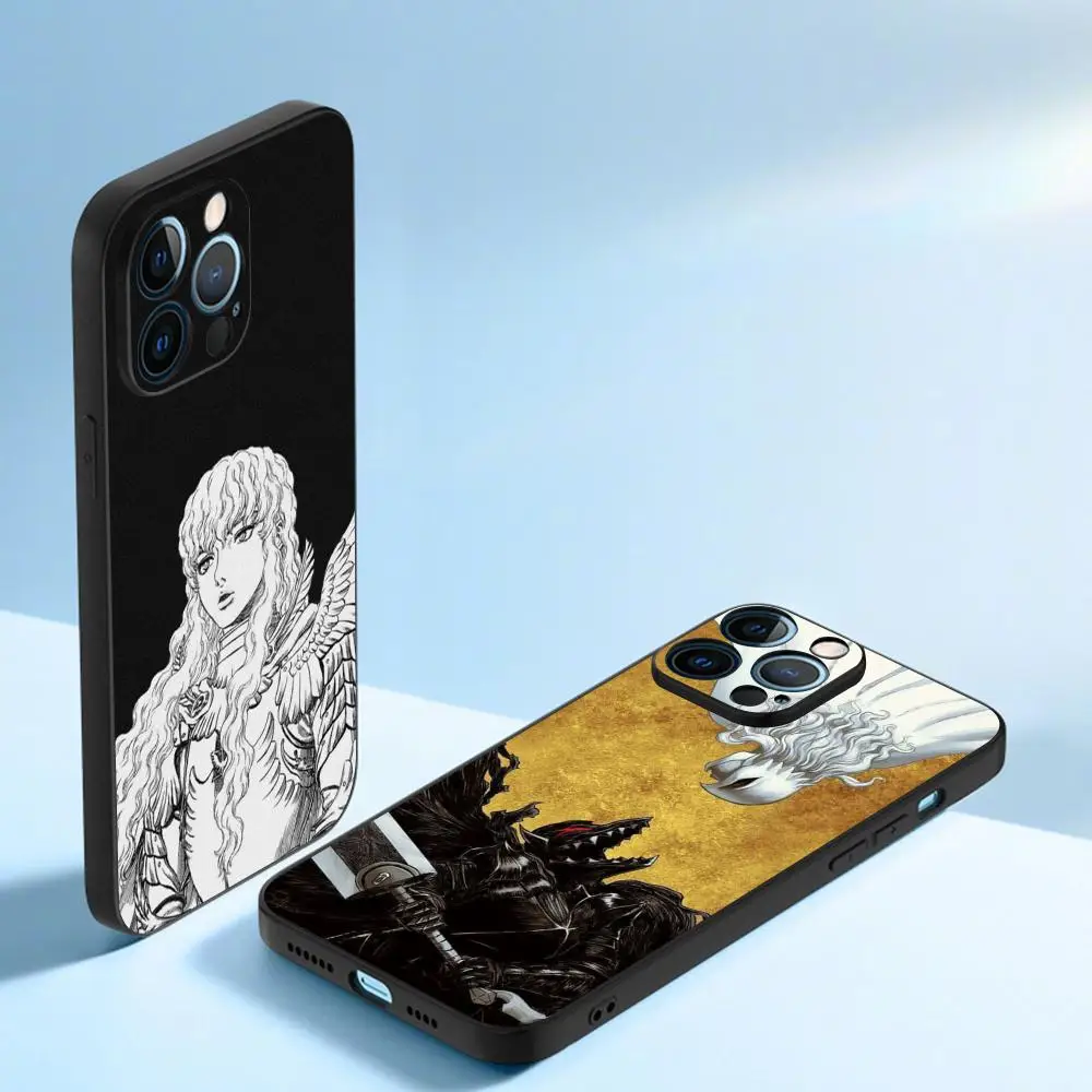 Griffith anime man cool design Phone Case For iPhone 16 16e 15 14 13 12 11 Plus Mini Pro Max Soft black Shockproof Cover - view 2