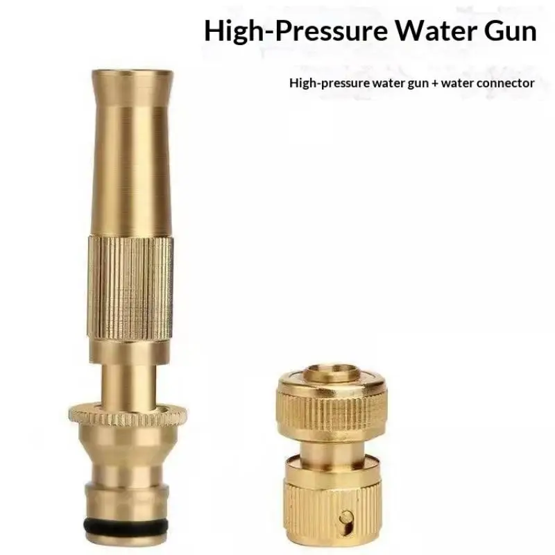 Brass Direct Spray High Pressure Water Nozzle Quick Connector for Commercial Car Washing Garden Irrigation Farm Use