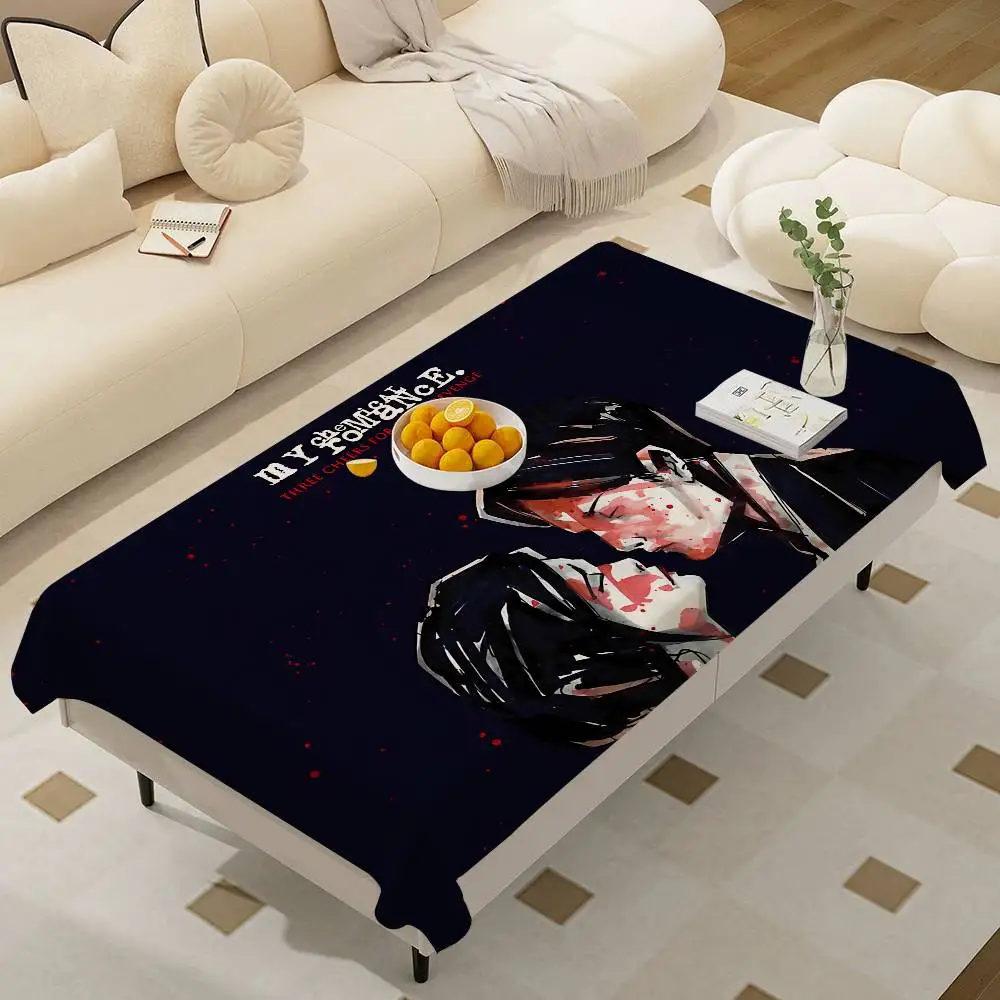 Rock Band My Chemical Romance Tablecloth Themed Indoor Outdoor Picnic Party Tablecover Kitchen Dining Table Wedding Decor