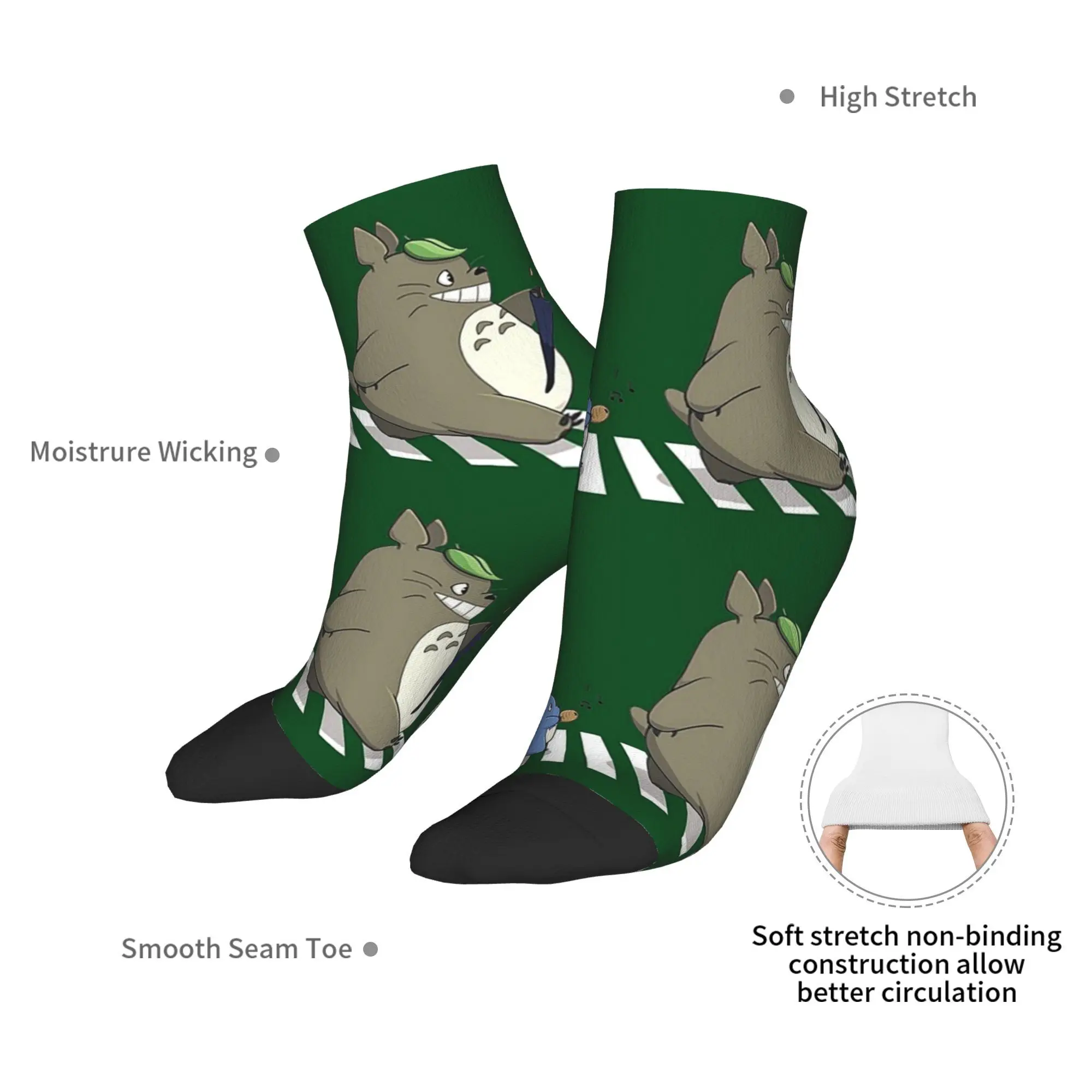 Toutes les saisons à travers le studio de rue chaussettes Ghibli sombres Harajuku chaussettes d'équipage absorbant la sueur bas de mode pour hommes femmes cadeaux