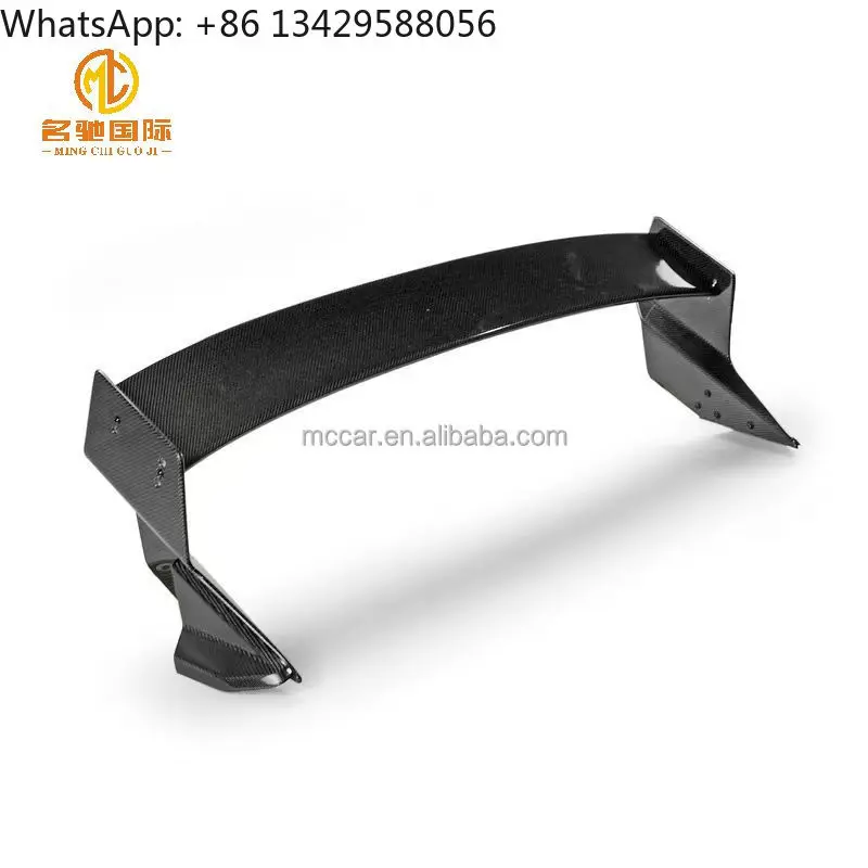 

M-ugen Style For Honda Civic Type-R(FK8) FK8 FK7 VTX2 Carbon Fiber Rear Spoiler Glossy Fibre Trunk Splitter Wing