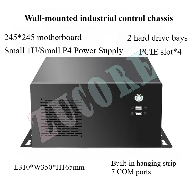 

Промышленный настенный корпус для ПК с поддержкой материнской платы 24x24, 4 слота, несколько последовательных портов