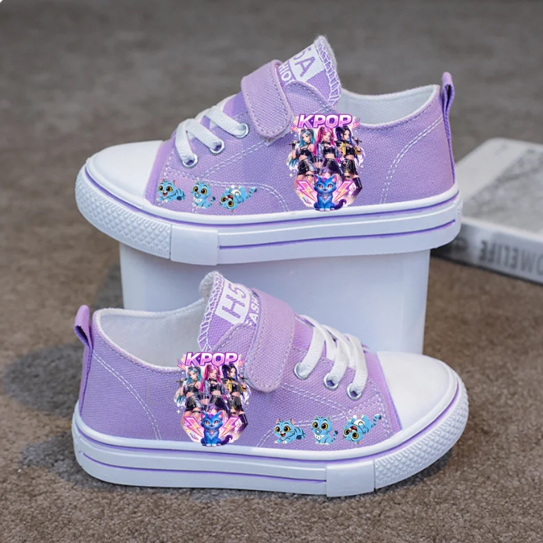 Hot Brand Kpop Kids Shoes Children\'s Sports Shoes Casual Shoes Pink Shoes For Girls Kpop Cartoon Shoes For Girls Boys