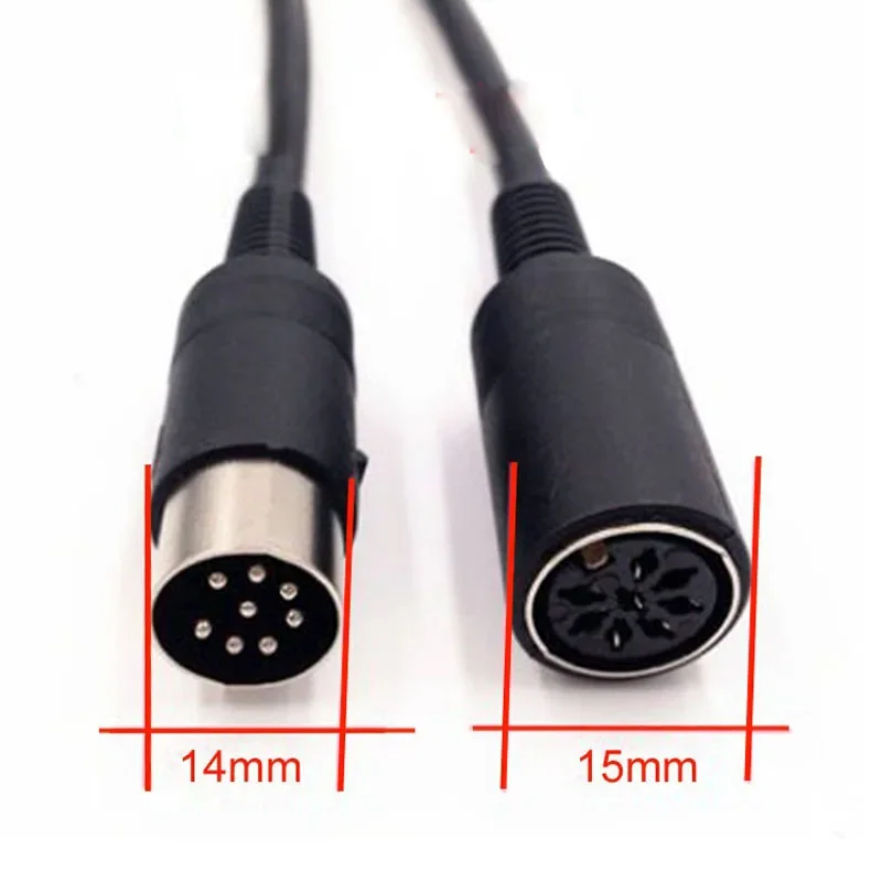 8 Pin DIN Male/Female Microphone Extension Cable Hand in Hand Conference System Mic Wire Audio Cord for Bosch Taiden Restmoment