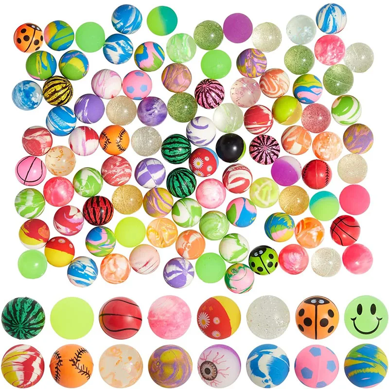 12/24Pcs Rubber Bouncy Ball Toy 30MM Lot Balle Rebondissante For Vending Machine Capsules Toys Surprise Kids Boys Girls Gift