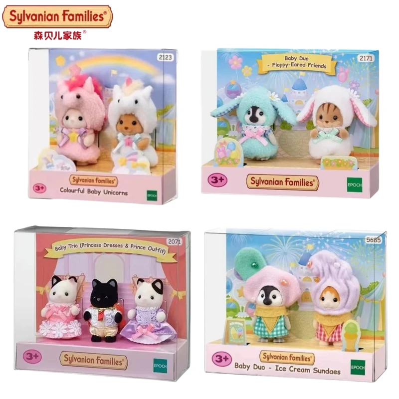 

Sylvanian Families Anime Figures Halloween Christmas Set Unicorn Family Toy Cross Dressing Party Doll Festivals Limited Gift