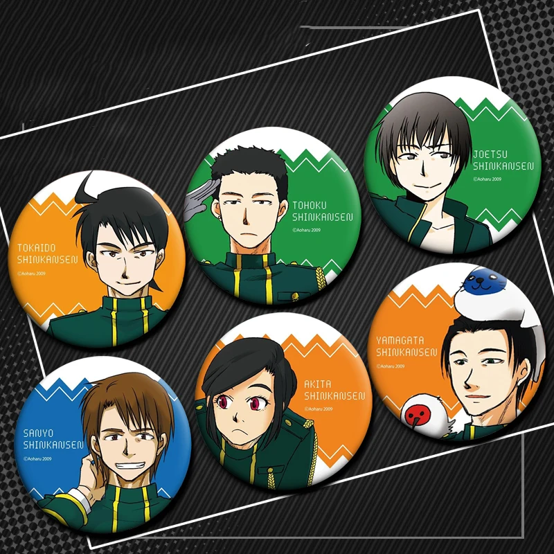 

Anime Aoharu Tetsudo Character Icon Badges Tinplate Button Pin Creative Brooches for Clothes Bag Decor Jewelry Accessories Gifts