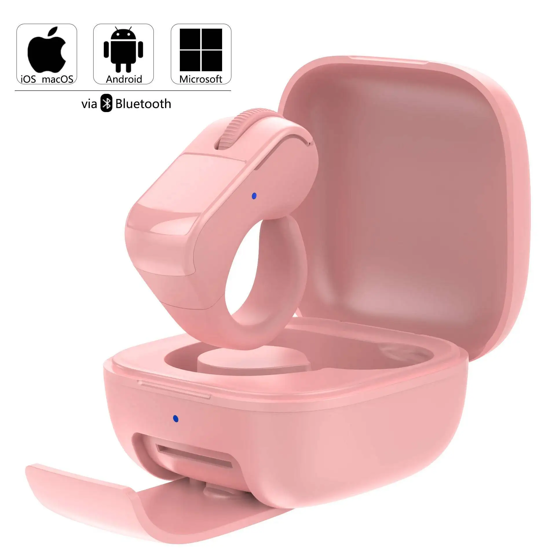 

3 в 1 Bluetooth Finger Ring Mouse Беспроводной сенсорный пульт дистанционного управления Video Scroller Page Turn для Kindle TK APP Компьютерное видео в стиле комиксов