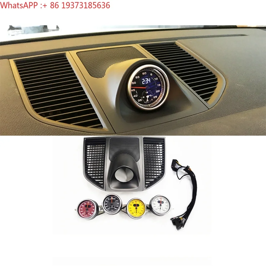 For NEW 2014-2023 Applicable Car Retrofit Stopwatch Meter Clock Instrument Front Desk Time Dial Upgrade Kit for Macan 95B