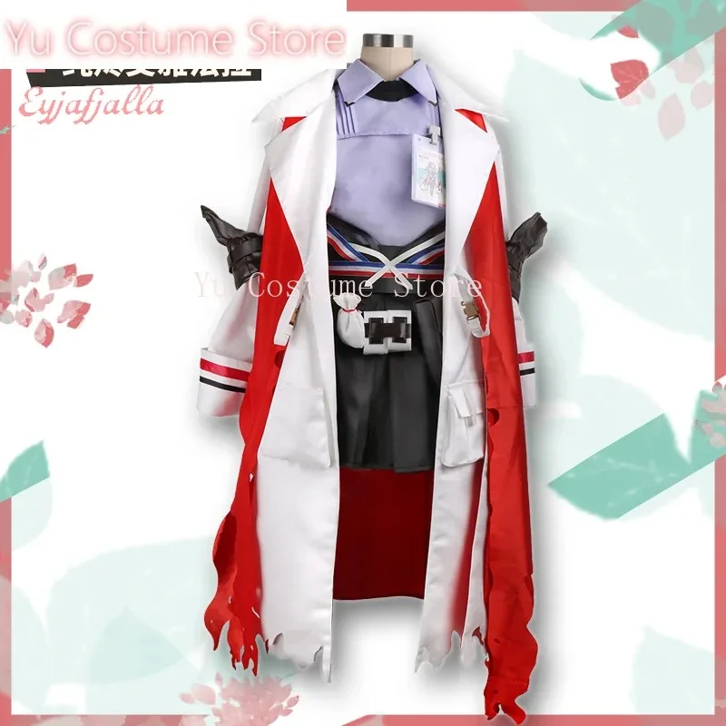 Yu Costume Arknights Eyjafjalla The Hvít Aska Ladies Cosplay Costume Cos Game Anime Party Uniform Hallowen Play Clothes Clothing