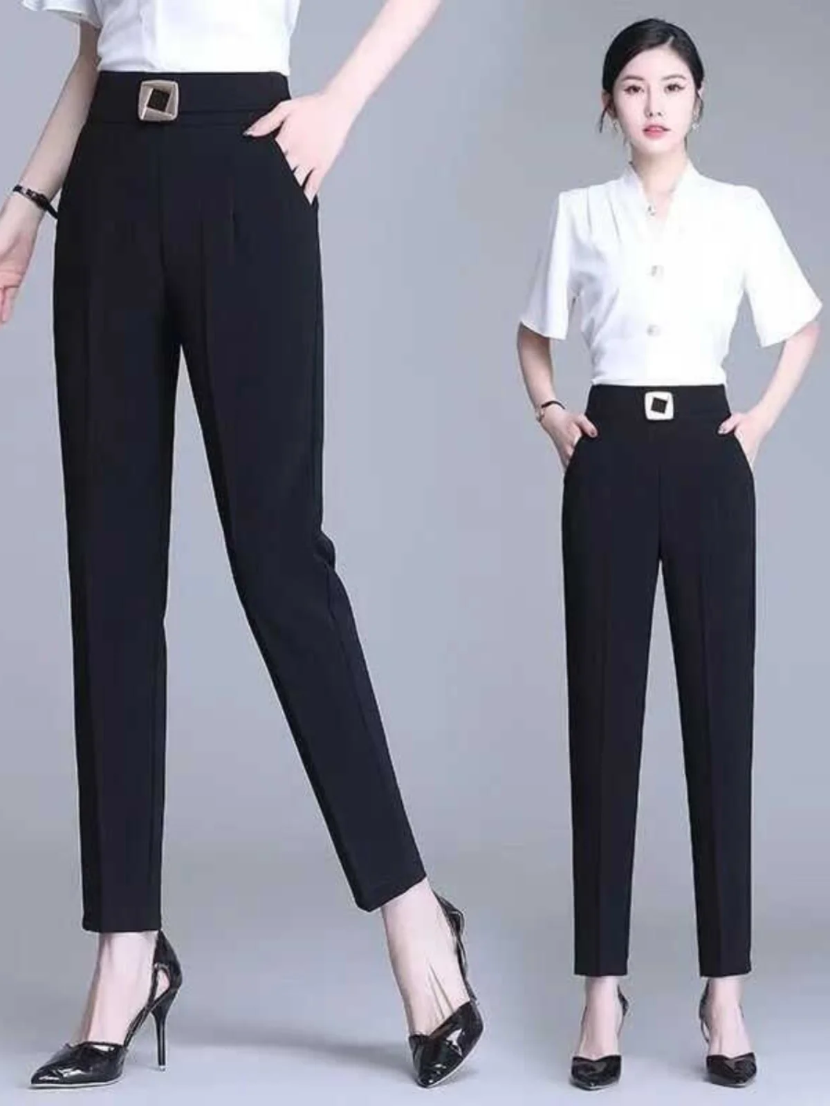

High Waist Loose Fit Slimming Thin Formal Pants Women's Autumn Spring New Sle Casual Straight Leg Trousers