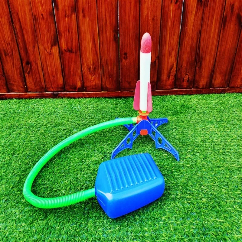 Children's Air Rocket Pedal Pump Launcher Outdoor Air Pressure Flying Rocket Toy Jumping Sports Game Children's Gift