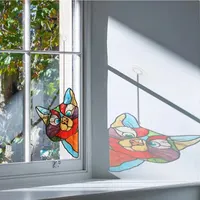 Cat Peeping Glass Window Self-adhesive Stickers Waterproof Moisture-proof Glass Film, Bedroom Living Room Car Window Decoration 3