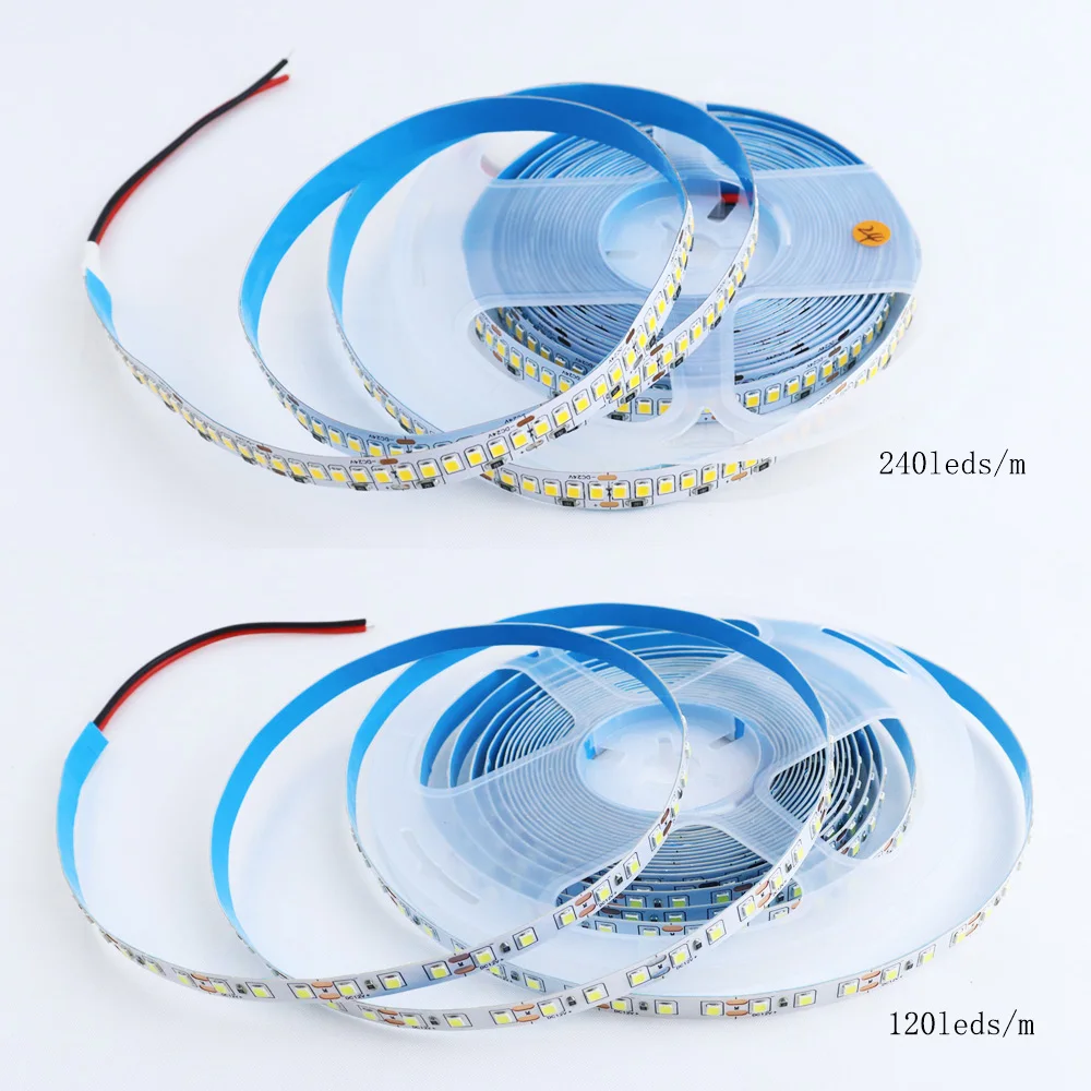 2835SMD LED Strip Light 12V 24V 0.5m 1m 2m 3m 4m 5m 120 240leds/m Flexible Dimmable Lamp Tape Band Warmwhite white 3000K 6500K