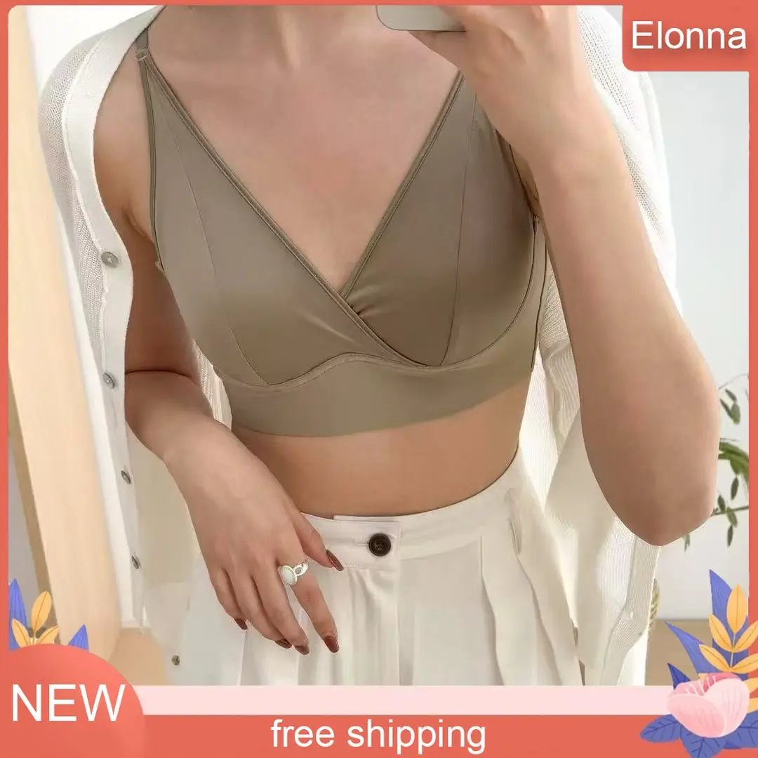 

Beauwear Women Comfort Bras V-neck Full Coverage No Padding Underwire Minimizer Bra D E Cup Unline Plus Size Bh 36-48