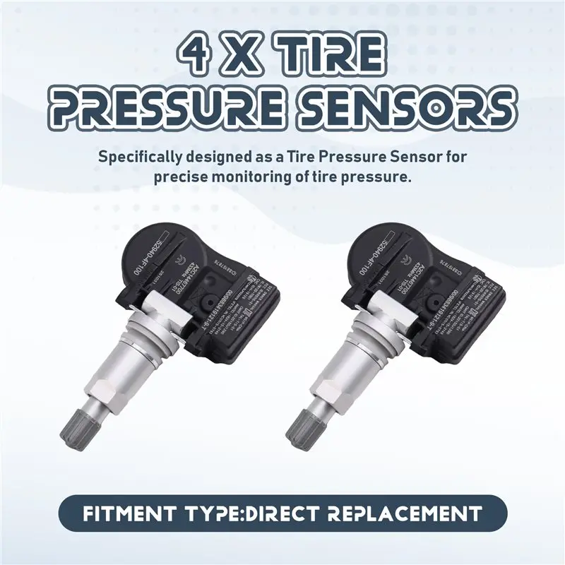 A58X-Tire Pressure Sensor 4Pcs 52940-4F100 433Mhz For Grand Starex H-1 Wagon 2015-2018 529404F100