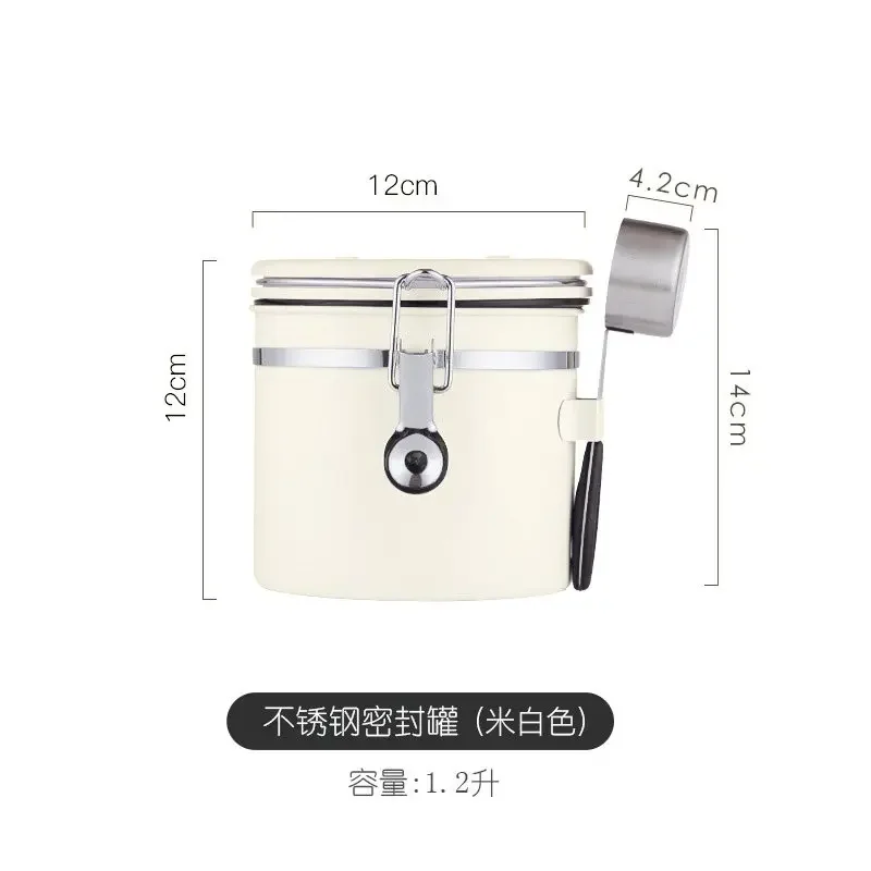 Limited Offer Stainless Steel Coffee Bean Sealed Jar, Coffee Powder Storage Jar, One-way Exhaust Valve, Bean Storage Jar With S