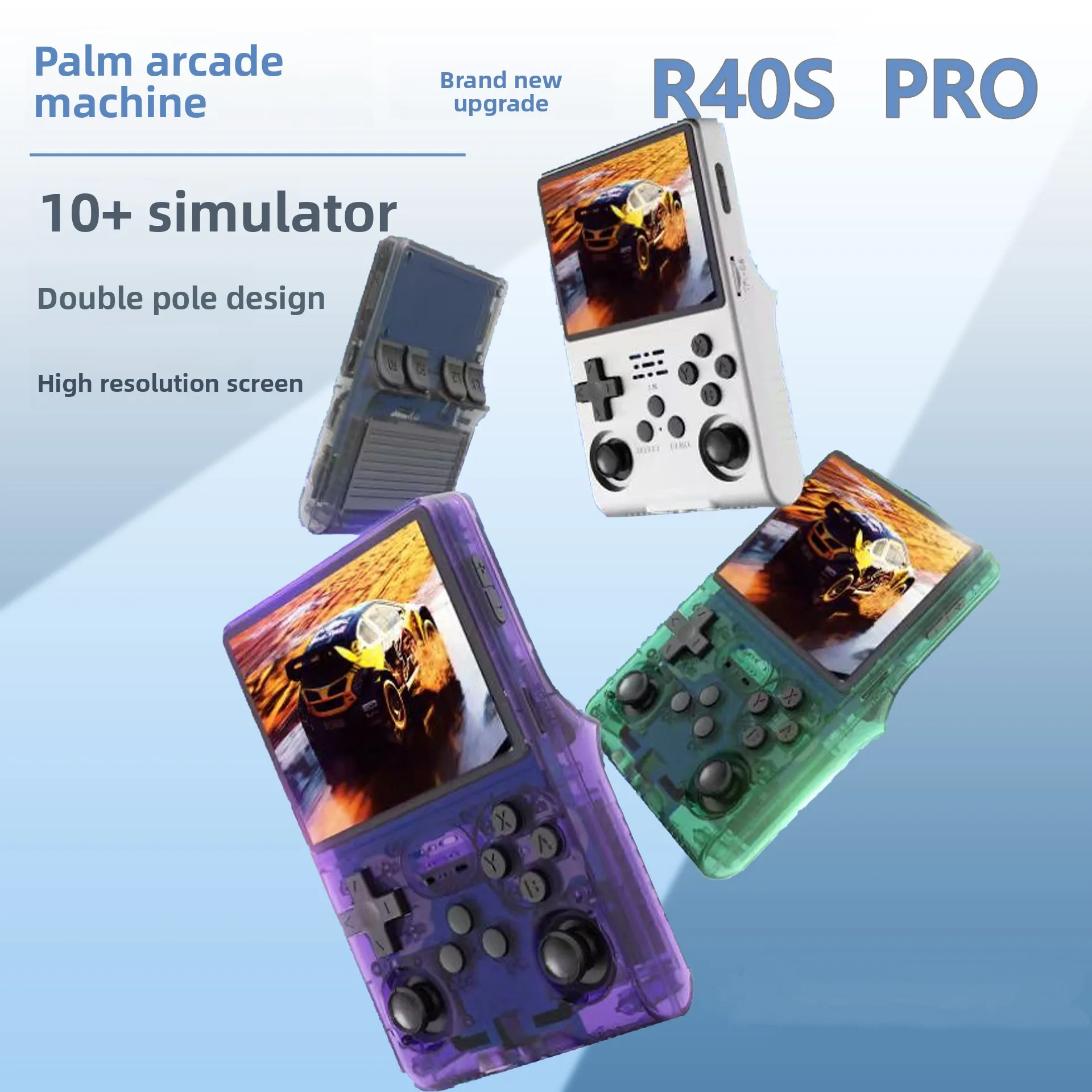 R40S PRO - Console de jeu portable rétro - 256 Go - Avec 30 000 jeux et plus - Système Linux - Écran IPS de 3,5 - Console de jeu vidéo pour garçons et filles