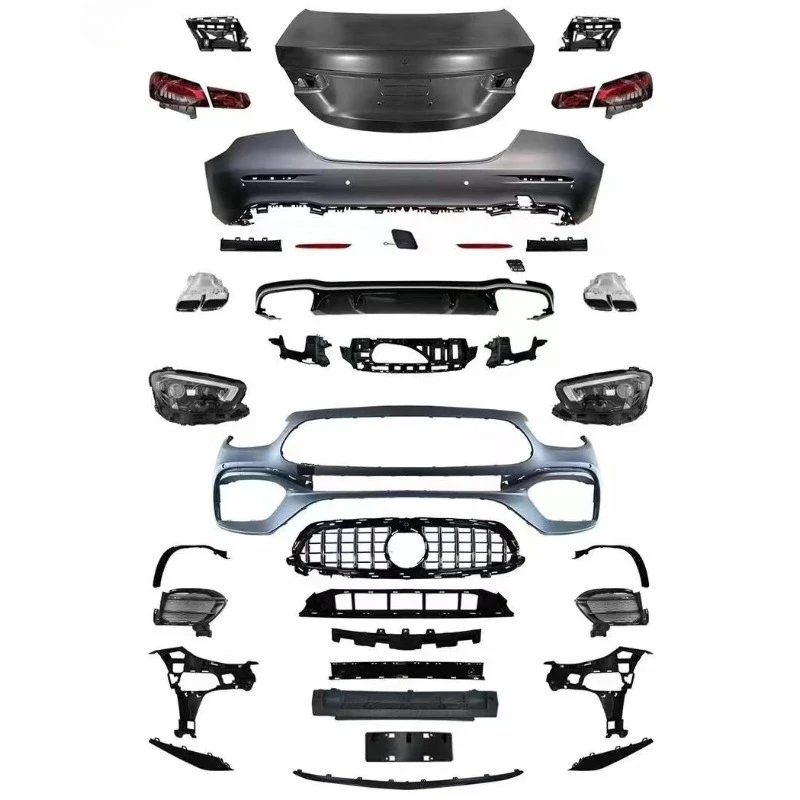 

BR Высокое качество для Mercedes Benz E-class 2017-2020 W213, обновление до W213 E63 E63, стильный комплект кузова, бампер, светодиодная фара, задняя дверь