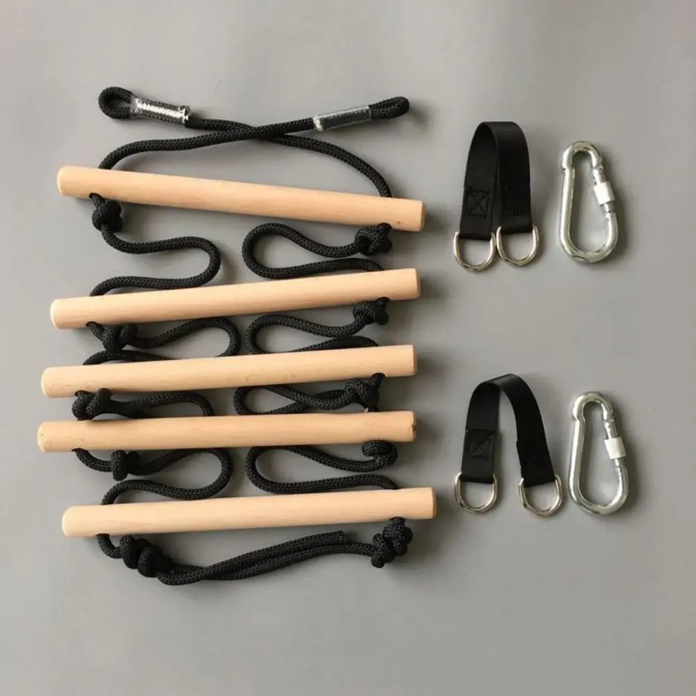 Altalena Fitness Corda da arrampicata con piattaforme Corda da arrampicata per bambini in legno Appesa Mobili da esterno Sedia da altalena per