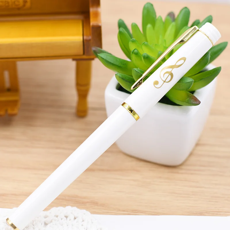 Music Stationery Gel Pens Treble Clef Writing Supplies Refill Black Note Signature Pen Business Style Music Pen Stationery